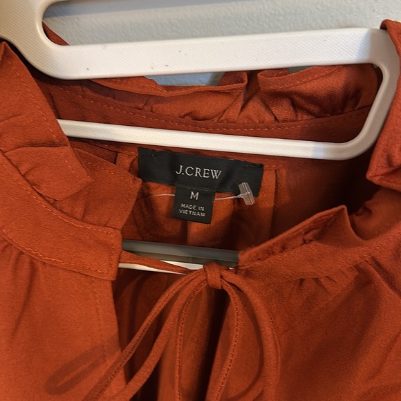 JCrew Drapey Tie Neck Ruffle Top - Picture 5 of 5